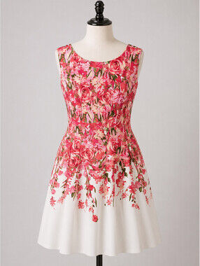 DANNY & NICOLE Sz 14 Sleeveless Floral wedding party baby shower dress